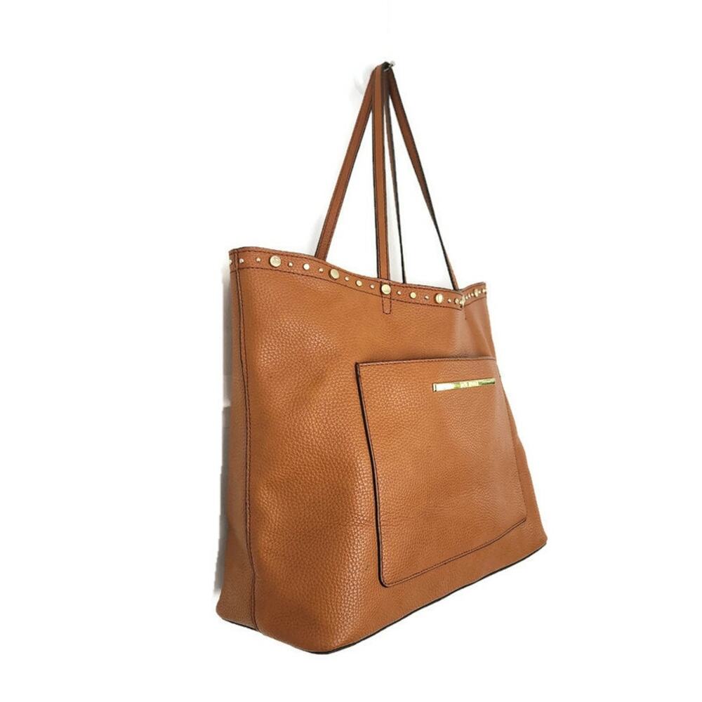 Steve Madden Women's Brown Pebbled Leather Shoulder Bag Tote - Picture 3 of 8